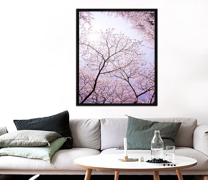 3D Tree Blossom 035 Fake Framed Print Painting Wallpaper AJ Creativity Home 