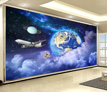 3D Earth Airplane Cloud 310 Wallpaper AJ Wallpaper 