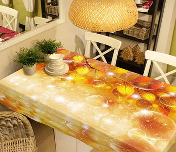 3D Shining Leaves And Bubbles 154 Tablecloths Wallpaper AJ Wallpaper 