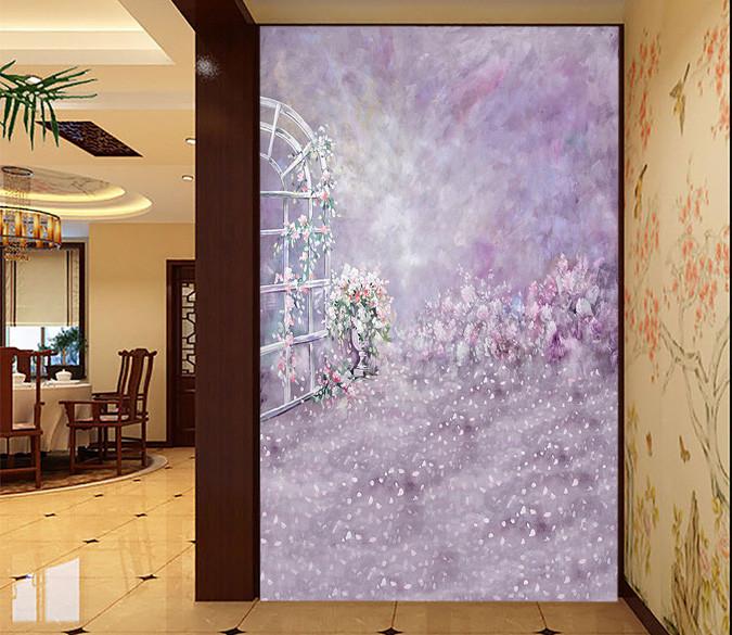 Romantic Purple Flowers Wallpaper AJ Wallpaper 