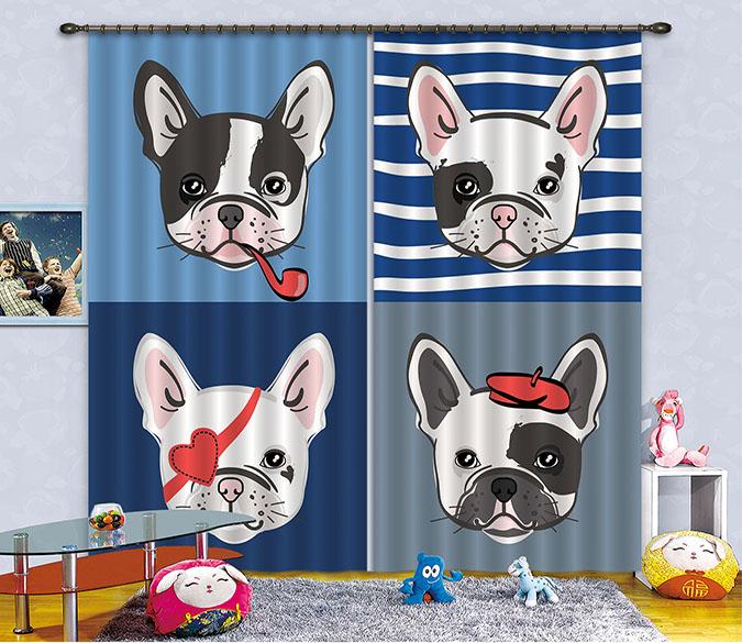3D Lovely Dogs 2332 Curtains Drapes Wallpaper AJ Wallpaper 