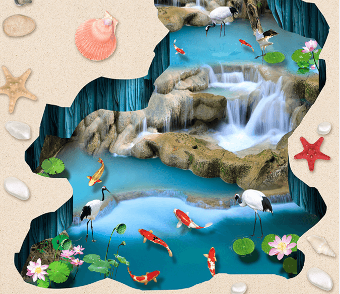 3D Lakes Floor Mural Wallpaper AJ Wallpaper 2 