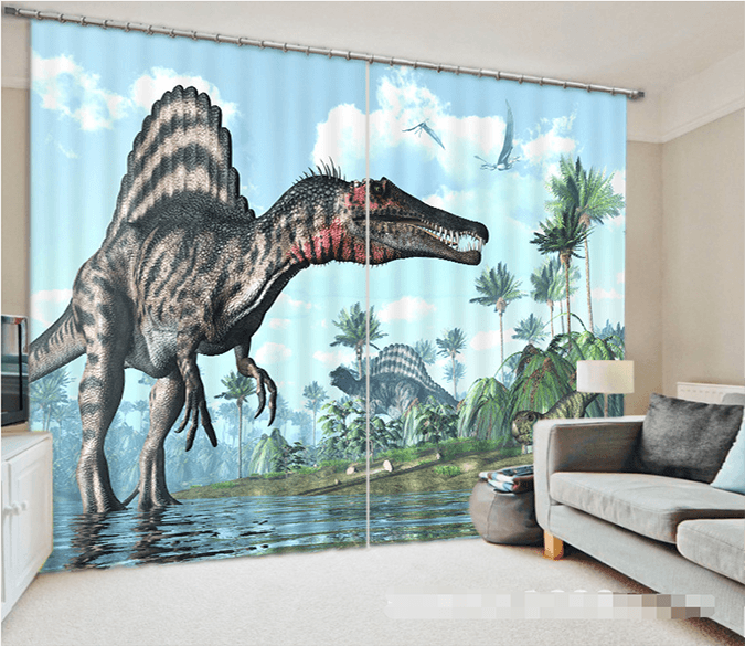 3D Big Dinosaur 1048 Curtains Drapes Wallpaper AJ Wallpaper 