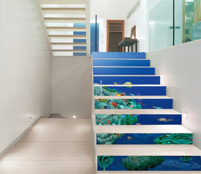 3D Magical Ocean World 419 Stair Risers Wallpaper AJ Wallpaper 