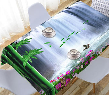 3D Waterfall Bamboos 217 Tablecloths Wallpaper AJ Wallpaper 