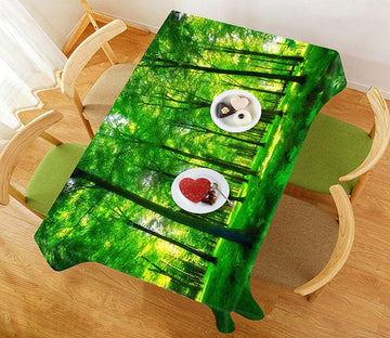 3D Green Forest Scenery 91 Tablecloths Wallpaper AJ Wallpaper 