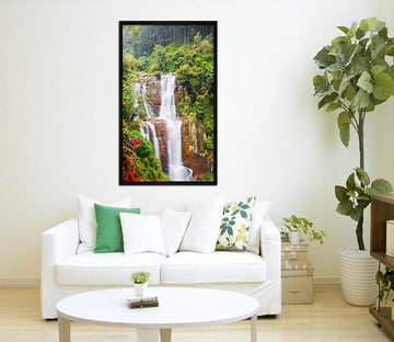 3D Forest Falls 120 Fake Framed Print Painting Wallpaper AJ Creativity Home 