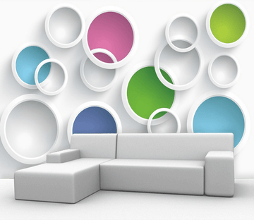 Fashion Colored Circles Wallpaper AJ Wallpaper 