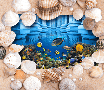 3D Ocean Mirror Floor Mural Wallpaper AJ Wallpaper 2 