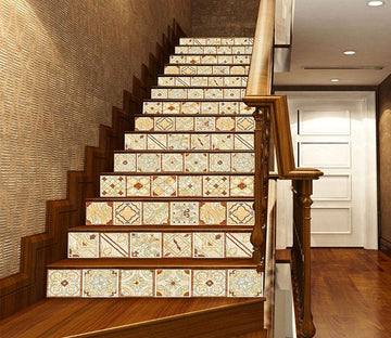 3D Retro Pattern 1654 Stair Risers Wallpaper AJ Wallpaper 