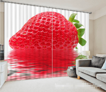 3D Red Strawberry 1260 Curtains Drapes Wallpaper AJ Wallpaper 