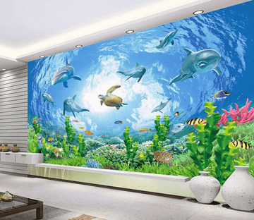 Ocean Freely Fishes Wallpaper AJ Wallpaper 