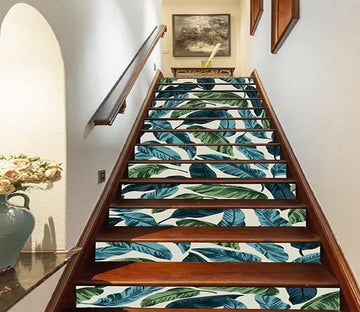3D Leaves Pattern 1158 Stair Risers Wallpaper AJ Wallpaper 