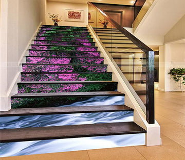 3D Riverside Flowers 957 Stair Risers Wallpaper AJ Wallpaper 