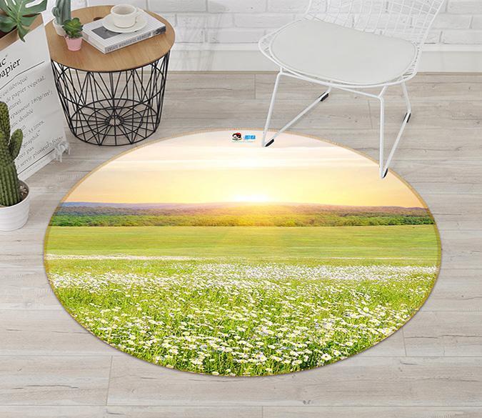 3D Grassland Flowers 124 Round Non Slip Rug Mat Mat AJ Creativity Home 