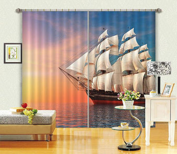3D Sea Sailing Ship 439 Beach Curtains Drapes Wallpaper AJ Wallpaper 