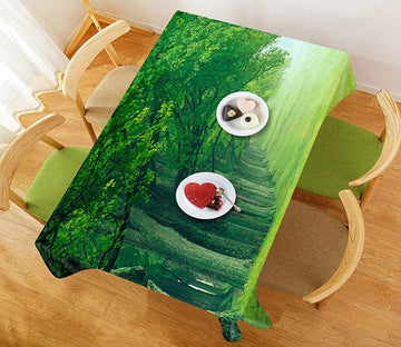 3D Green Grassland Tree Rows 119 Tablecloths Wallpaper AJ Wallpaper 