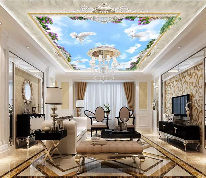 Temple Flower Pigeon 041 Wallpaper AJ Wallpaper 