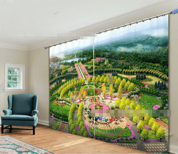 3D Pretty Park 2203 Curtains Drapes Wallpaper AJ Wallpaper 