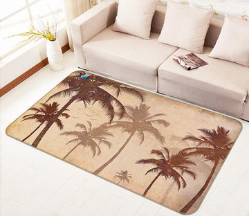 3D Tall Coconut Trees 141 Non Slip Rug Mat Mat AJ Creativity Home 
