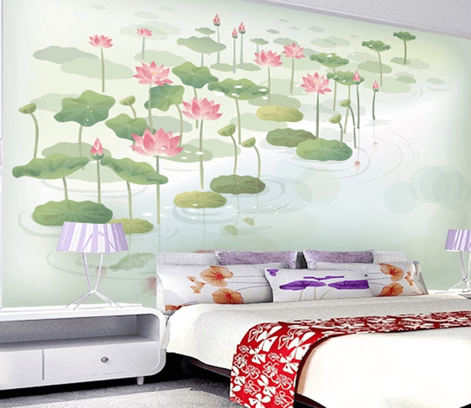 Lotus Pond 2 Wallpaper AJ Wallpaper 