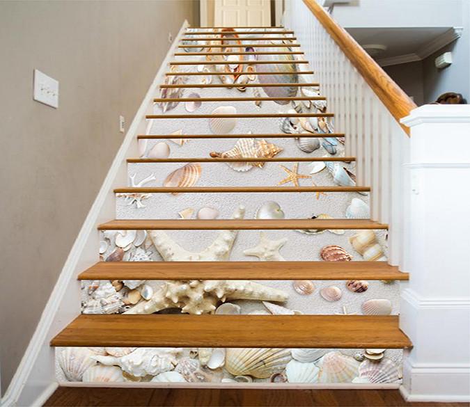 3D Beach Treasures 427 Stair Risers Wallpaper AJ Wallpaper 