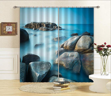 3D Sea Stones 576 Curtains Drapes Wallpaper AJ Wallpaper 