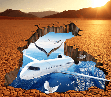 3D Plane Floor Mural Wallpaper AJ Wallpaper 2 