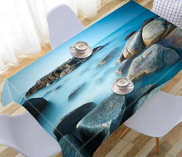 3D Sea Stones Island 781 Tablecloths Wallpaper AJ Wallpaper 