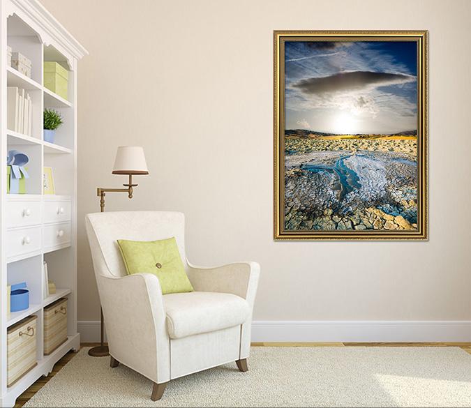 3D Sunny Land 017 Fake Framed Print Painting Wallpaper AJ Creativity Home 