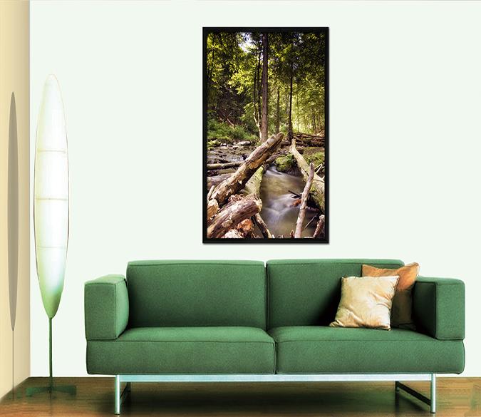 3D Curved Tree 051 Fake Framed Print Painting Wallpaper AJ Creativity Home 