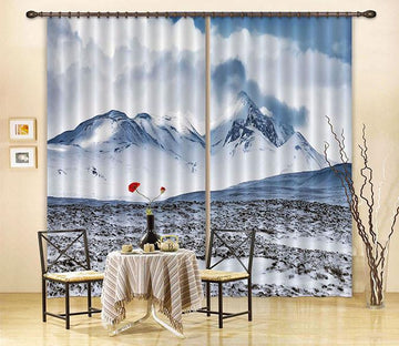 3D Snow Mountains 129 Curtains Drapes Wallpaper AJ Wallpaper 