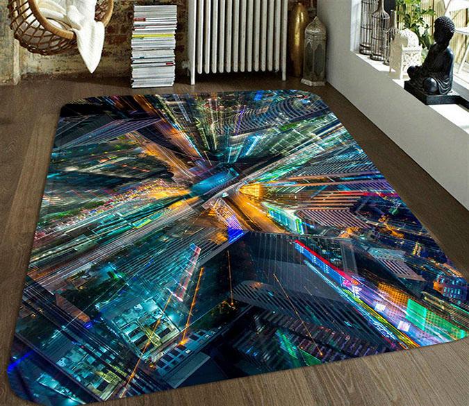 3D City Tall Buildings 111 Non Slip Rug Mat Mat AJ Creativity Home 