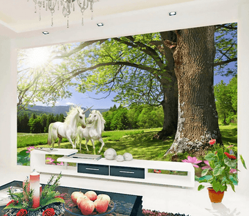 Under Trees Unicorns Wallpaper AJ Wallpaper 