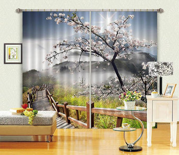 3D Mountain Scenery Curtains Drapes Wallpaper AJ Wallpaper 