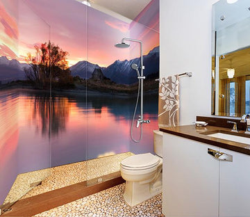3D Lake Sunset Scenery 23 Bathroom Wallpaper Wallpaper AJ Wallpaper 