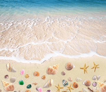 3D Romantic Sand Beach Floor Mural Wallpaper AJ Wallpaper 2 