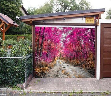 3D Forest Red Trees 20 Garage Door Mural Wallpaper AJ Wallpaper 