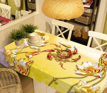 3D Flowers Fishes Gem 202 Tablecloths Wallpaper AJ Wallpaper 