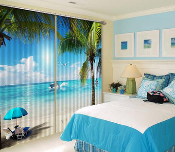 3D Beautiful Beach 173 Curtains Drapes Wallpaper AJ Wallpaper 