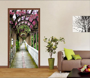 3D Aisle Flowers 78 Door Mural Wallpaper AJ Wallpaper 