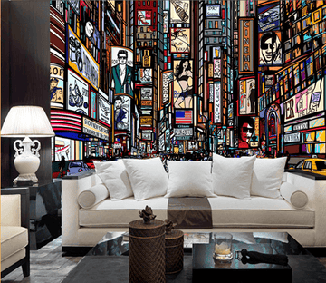 Colorful Billboards Wallpaper AJ Wallpaper 