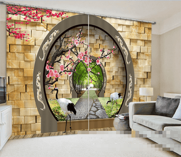 3D Arch Gate Scenery 947 Curtains Drapes Wallpaper AJ Wallpaper 