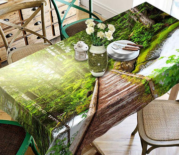 3D Forest River Wood Bridge 79 Tablecloths Wallpaper AJ Wallpaper 