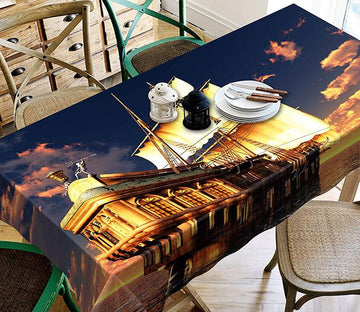 3D Sea Sailing Ship Wharf 46 Tablecloths Wallpaper AJ Wallpaper 