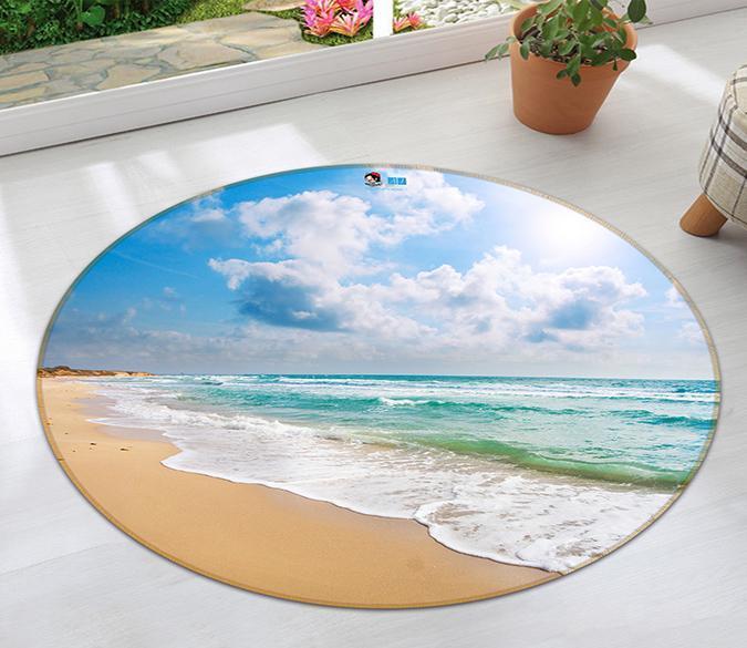 3D Sea Scenery 45 Round Non Slip Rug Mat Mat AJ Creativity Home 