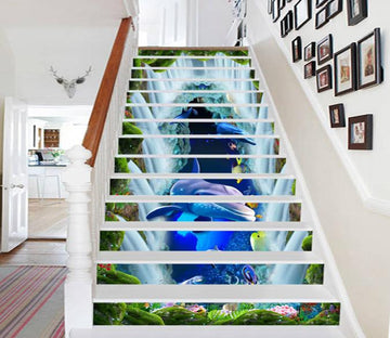 3D Waterfalls Ocean World 764 Stair Risers Wallpaper AJ Wallpaper 