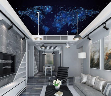 Shining World Map Wallpaper AJ Wallpaper 