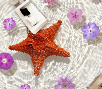 3D Starfish Floor Mural Wallpaper AJ Wallpaper 2 