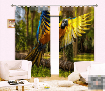 3D Forest Flying Bird 1145 Curtains Drapes Wallpaper AJ Wallpaper 